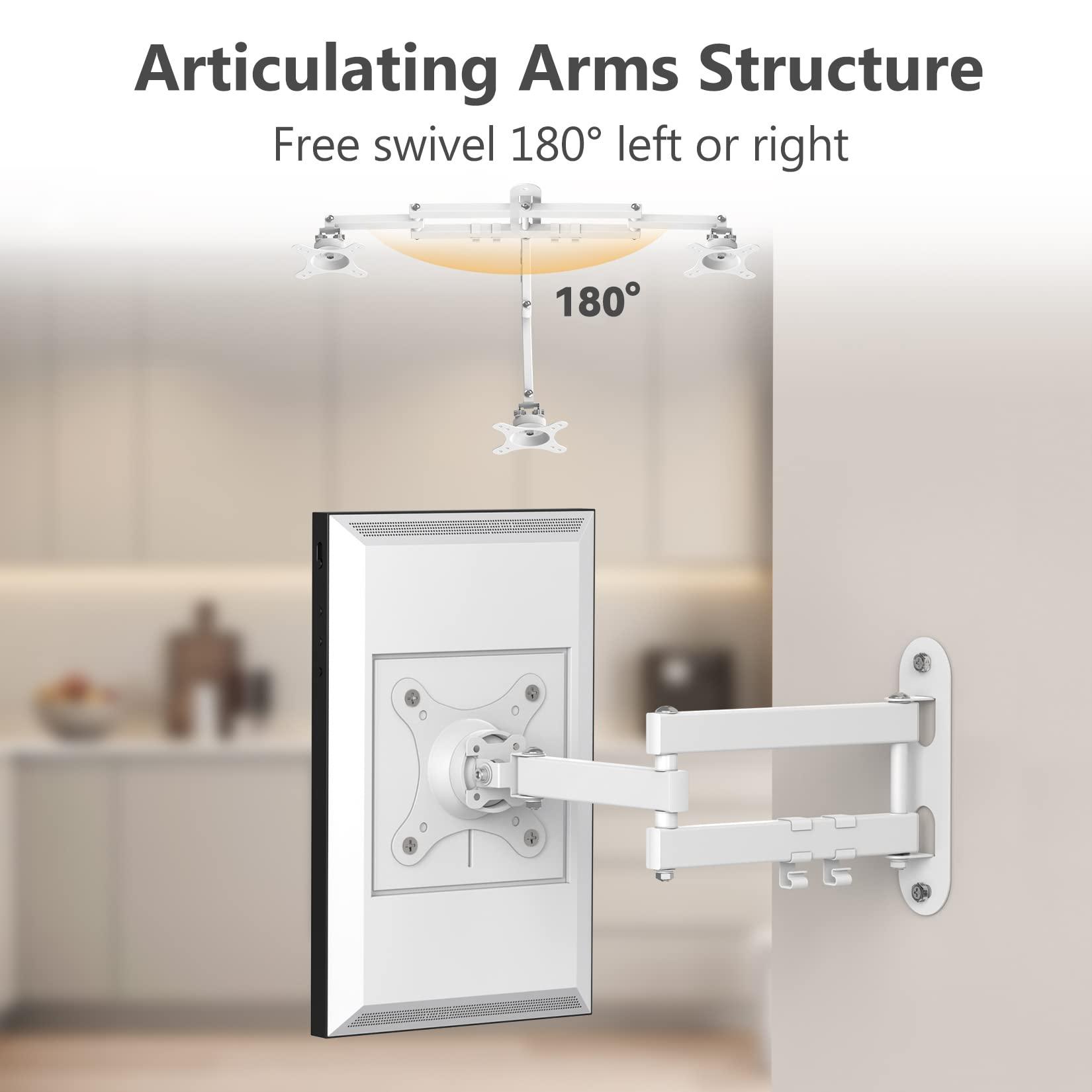 Laivli Laivli Wall Mount for Echo Show 15 (1st, 2nd Gen), and Monitors 13"-27", with 15 Inch Extension Arm, Full Motion Adjustable - Easy to Rotate, Swivel, Tilt and Fold, Echo Show 15 Wall Mounting Bracket
