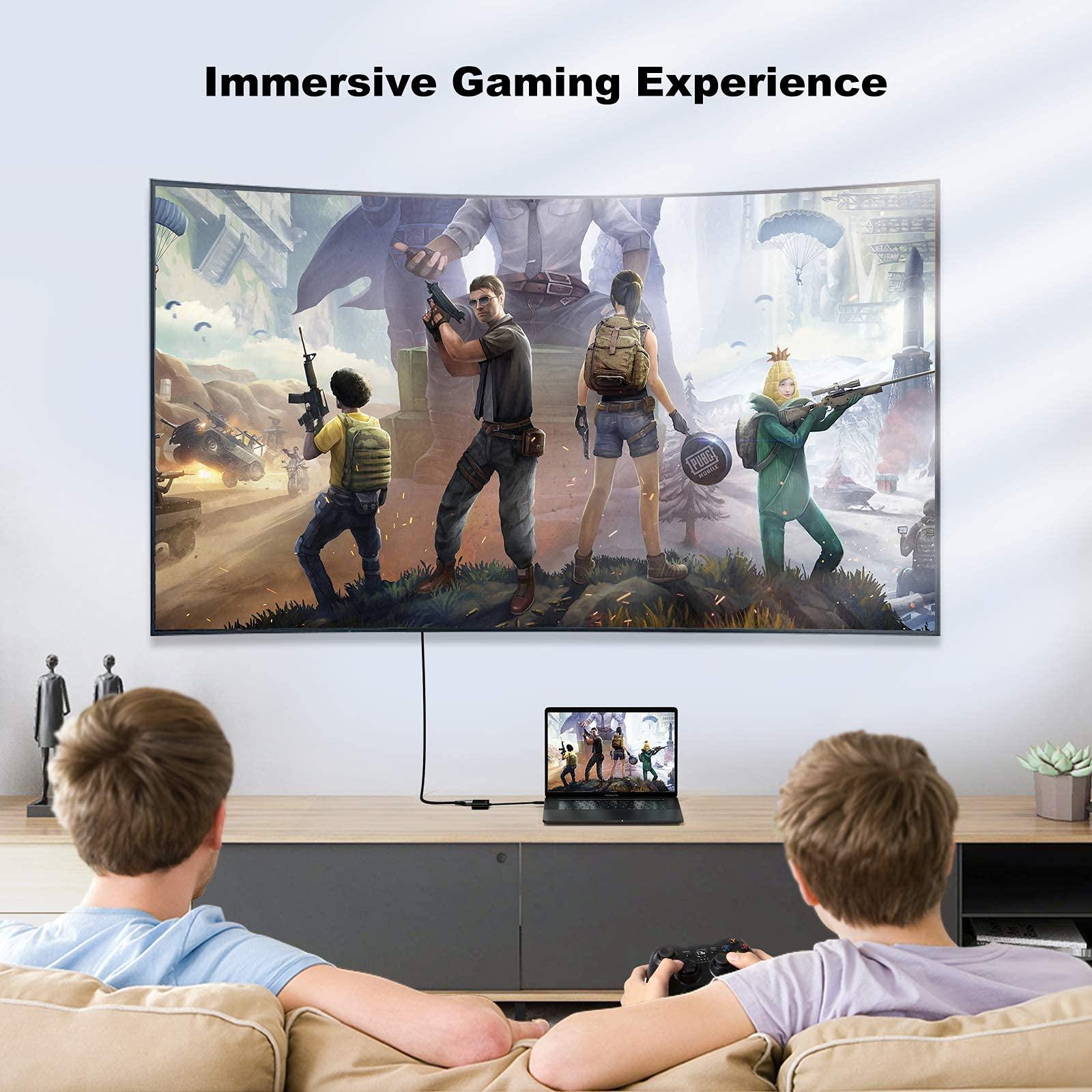 dockteck Dockteck 6-in-1 USB C Hub with 4K 60Hz HDMI, USB-C Data Port, 1Gbps Ethernet, 100W PD, 2 USB 3.0 Bundle with USB C to HDMI VGA Adapter, CableCreation USB Type C to Dual VGA HDMI Splitter Converter