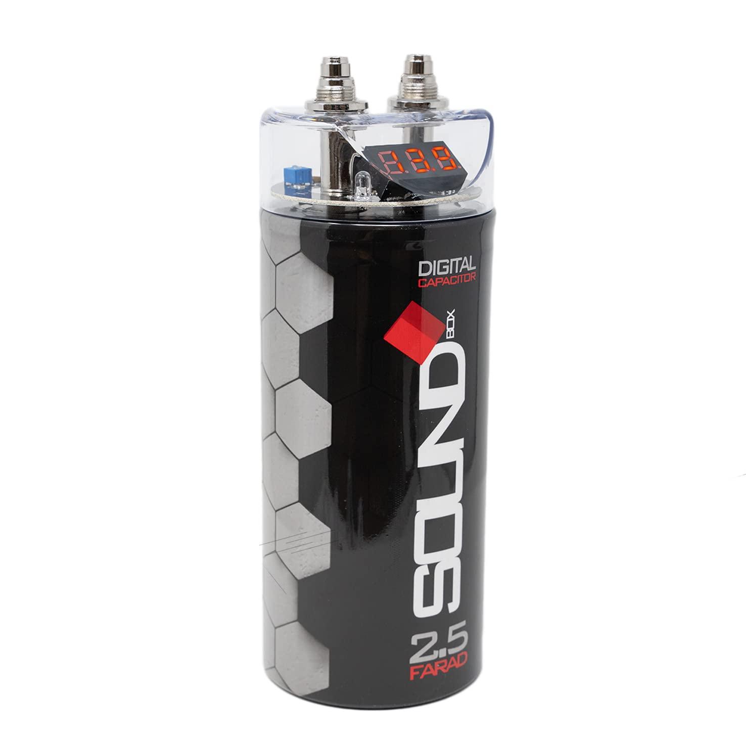 SoundBox SoundBox SCAP2D, 2.5 Farad Digital Capacitor for Car Audio - 2500 Watts