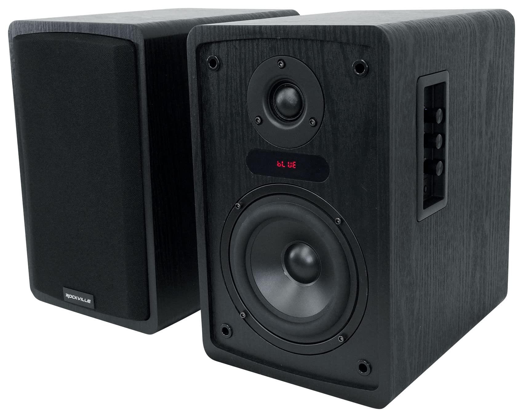 Rockville Rockville ELITE-5B 5.25" Powered Bookshelf Speakers Bluetooth/Optical+29" Stands