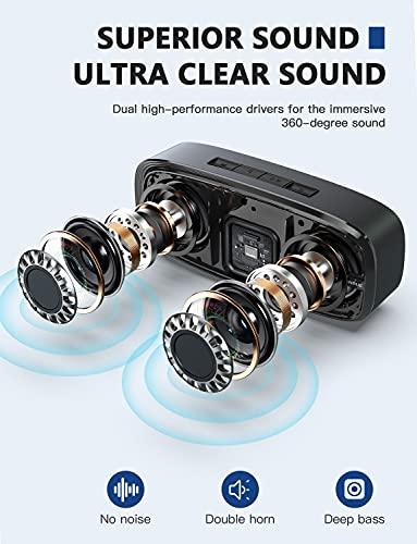 LENRUE LENRUE Bluetooth Speaker, Wireless Portable Speaker with Loud Stereo Sound, Rich Bass, 12-Hour Playtime, Built-in Mic. Perfect for iPhone, Samsung and More