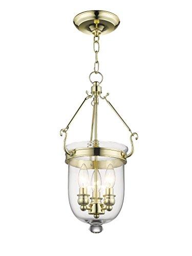 Livex Lighting Livex Lighting 5063-02 Jefferson 3-Light Hanging Lantern, Polished Brass