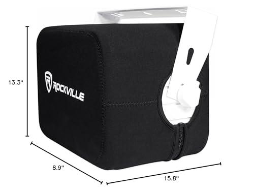 Rockville Rockville (4 HP65S-8 6.5" Outdoor/Indoor Home Theater Speakers Bundle with (4) RWBC65S Neoprene Covers (8 Items)