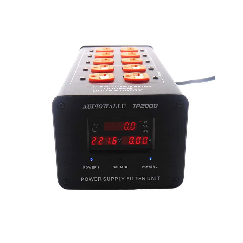 Aitoserlea High-End Audio Noise Filter AC Power Conditioner Power Filter US Power Purifier LED Voltage Display Socket 3000W 15A TP2000
