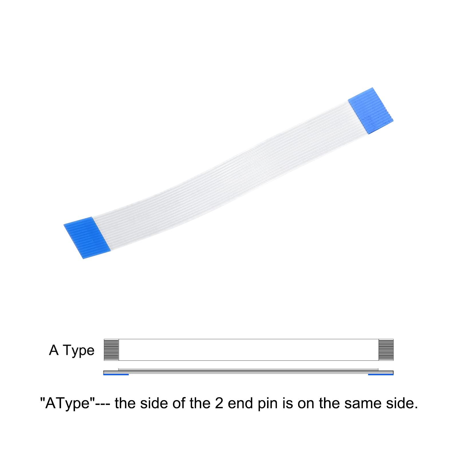 MECCANIXITY MECCANIXITY FFC FPC Flat Flexible Cable, 14 Pin 0.5mm Pitch 60mm Long (A Type) for LCD 3D Printer Camera DVD TV Laptop Audio Pack of 20