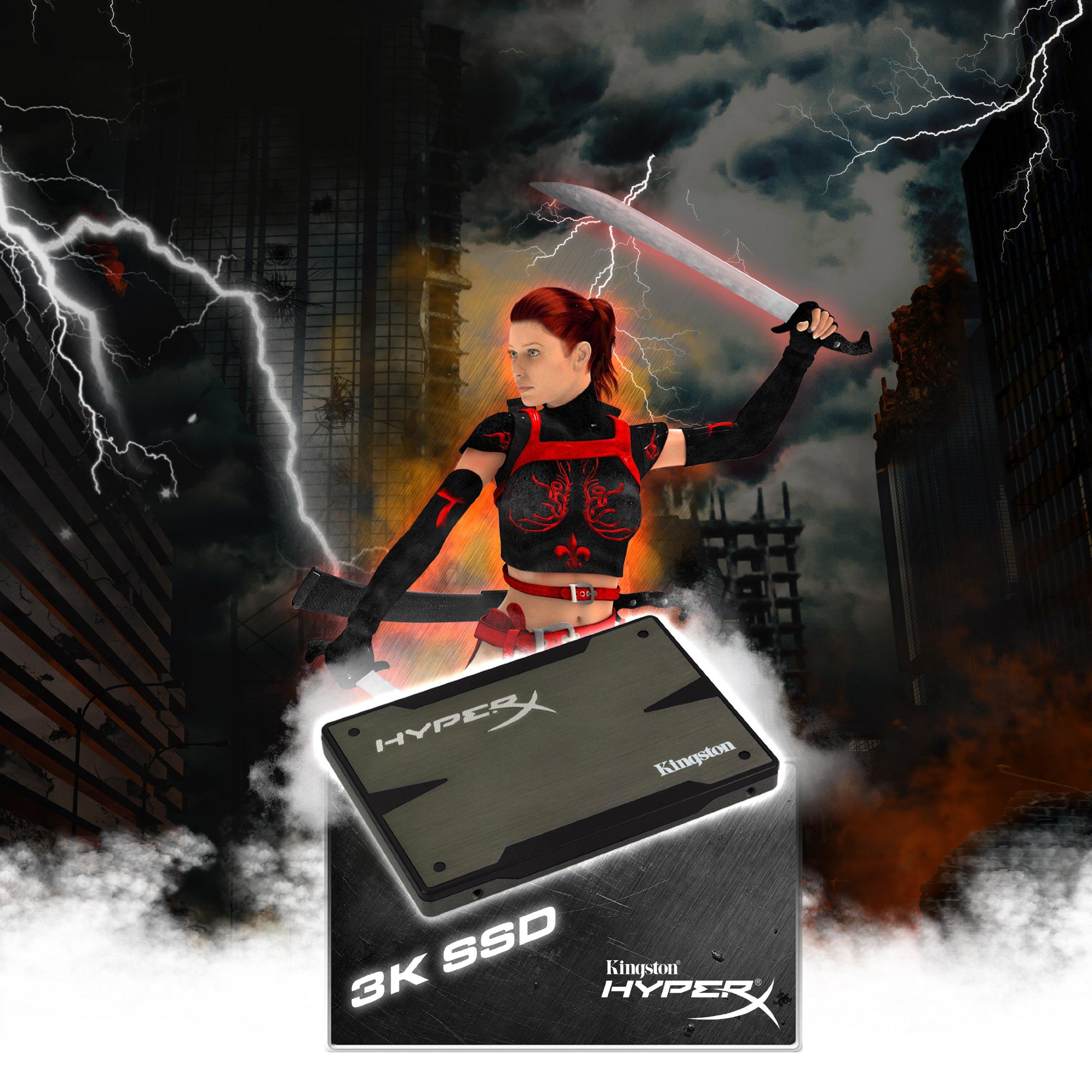 Kingston Kingston HyperX 3K 120 GB Upgrade Kit SATA III 2.5-Inch 6.0 Gb/s Solid State Drive SH103S3B/120G