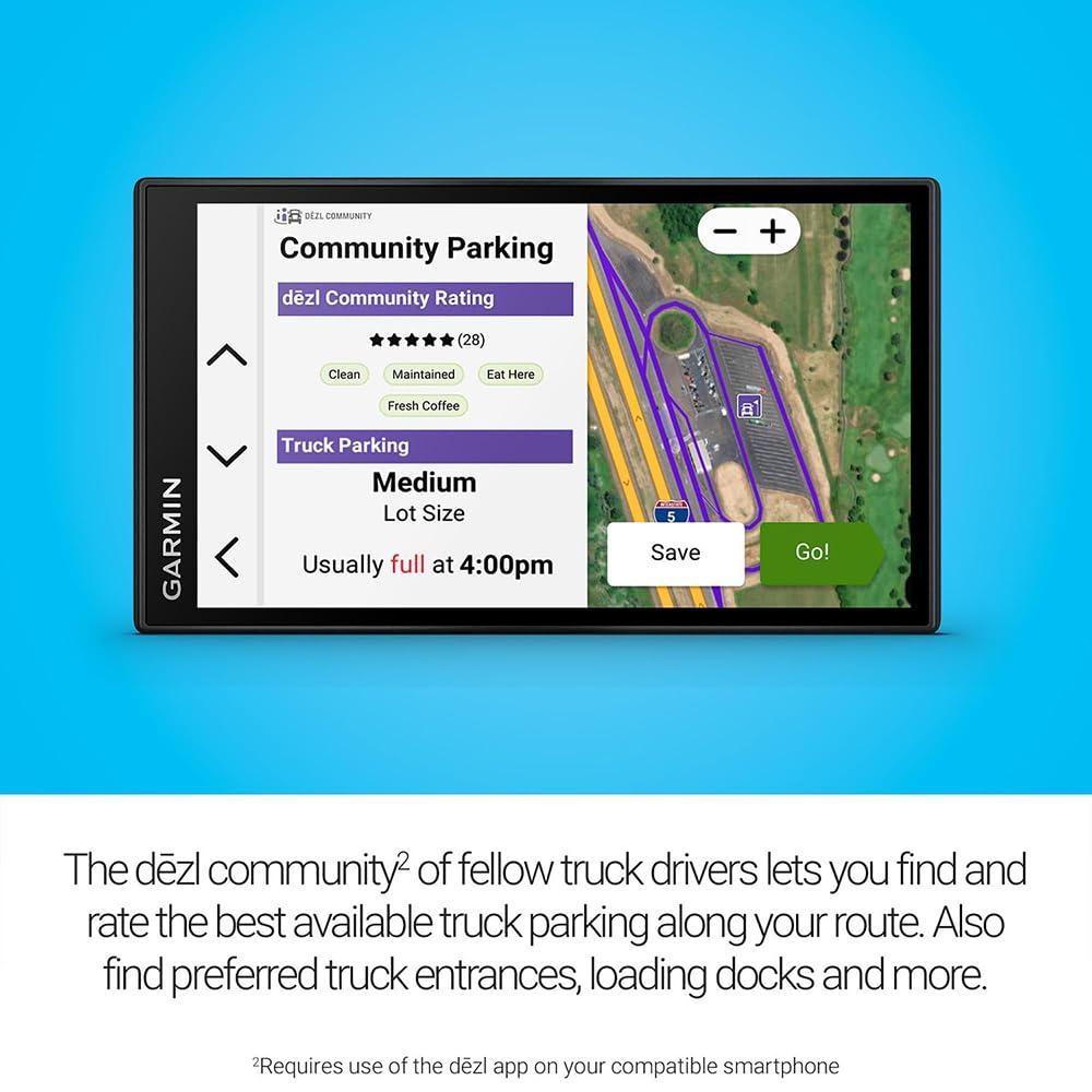 Garmin Garmin 010-02923-00 dezl OTR620 6 inch GPS Truck Navigator, Custom Truck Routing, Satellite Imagery | Official USA Partner Model | Bundle with 2 YR CPS Enhanced Protection Pack