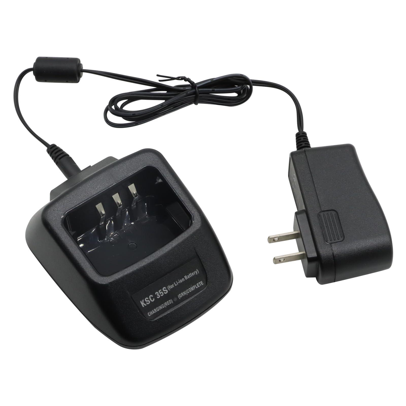 Kokorasa for Kenwood KNB-45L KSC-35S Rapid Charger fit for TK-3000 TK-3400 TK-2402V TK-2200 TK-2200L TK-2206 TK-2202 TK-2207 TK-2207G TK-3200 TK-3200L TH-K20 TH-K20A TK-2000 Charger KNB-63L KNB-65L (1)