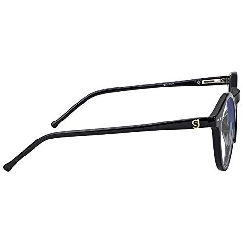 Glassy Glassy Apollo Premium Blue Light Blocking Glasses, Anti Eyestrain and Fatigue, Glasses for Computer and Gaming, Black Frame Clear Lens