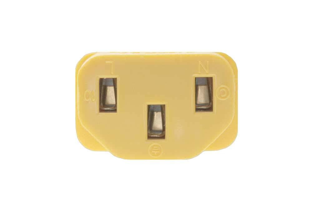 SF Cable SF Cable 6ft Standard Computer Power Cord NEMA 5-15P to IEC 320 C13-18 AWG Replacement AC Power Cable for PC or Monitor - 125V, 10A, Yellow
