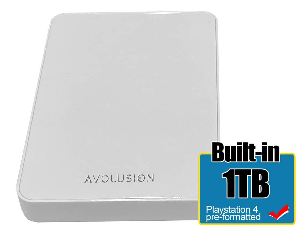 Avolusion Avolusion Z1-S 1TB USB 3.0 Portable External Gaming Hard Drive - White (for PS4, Pre-Formatted)