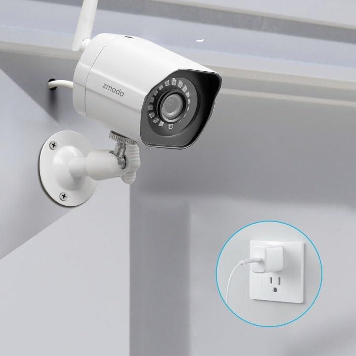 Zmodo Zmodo Outdoor Security Camera Wireless (2 Pack), 1080p Full HD Home Security Camera System, Works with Alexa and Google Assistant, Silver (ZM-W0002-2)