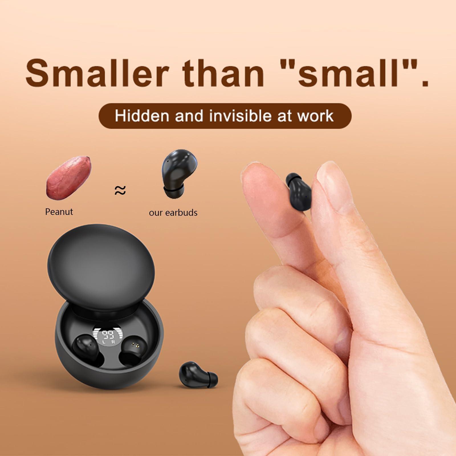 Xmenha Xmenha Mini Invisible Earbuds Wireless Bluetooth Low Profile Micro Tiny Smallest Discreet Sleeping Sleep Earbuds for Small Ear Canals Sleep Sleeping Invisible Ear Buds Mini Discreet Headphones