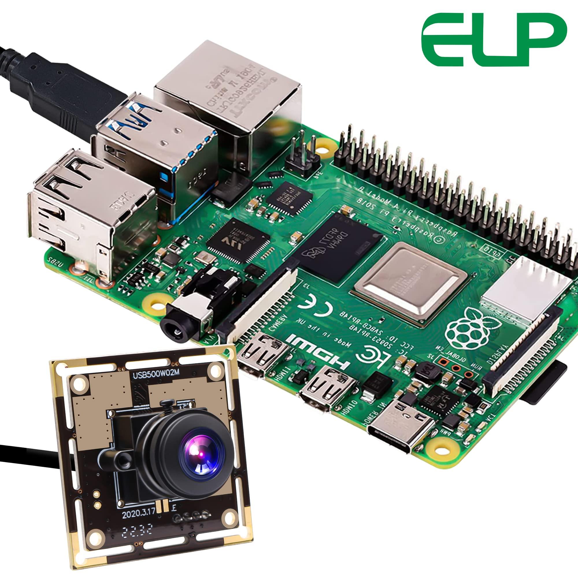 ELP ELP 170degree Fisheye Wide Angle USB Camera Module for Computer Mini UVC USB2.0 Industrial Embedded Webcam Board for Portable Video System,3.3ft/1m Cable for PC, Laptop, Jetson Nano