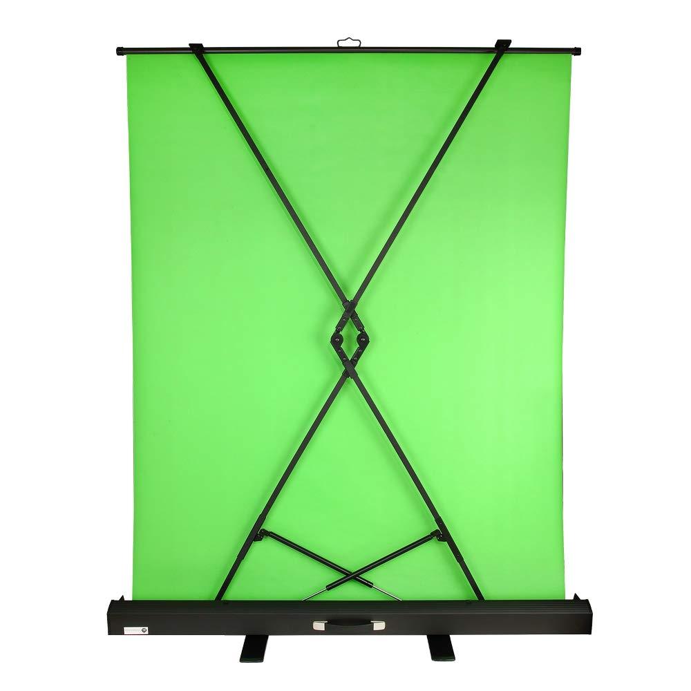 Homegear Homegear Streaming/Video Background Green Screen Pull-Up Backdrop in Case