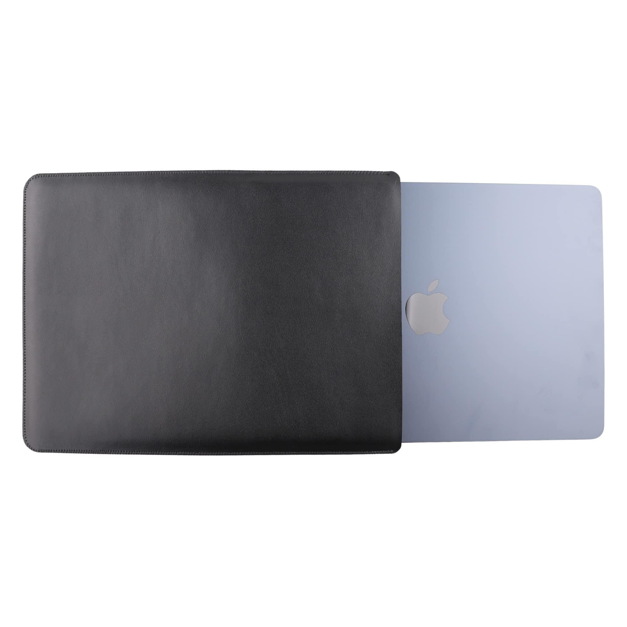 GuardV GuardV Faux Leather Sleeve for Apple MacBook Pro 16 inch M1 M2 A2415 A2416 A2651 A2652 - Protective Carrying Case Cover Pouch - Black