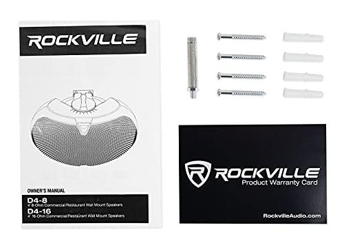 Rockville Rockville D4-8 White Dual 4" 8 Ohm Wall Mount Swivel Outdoor Home Patio Speaker