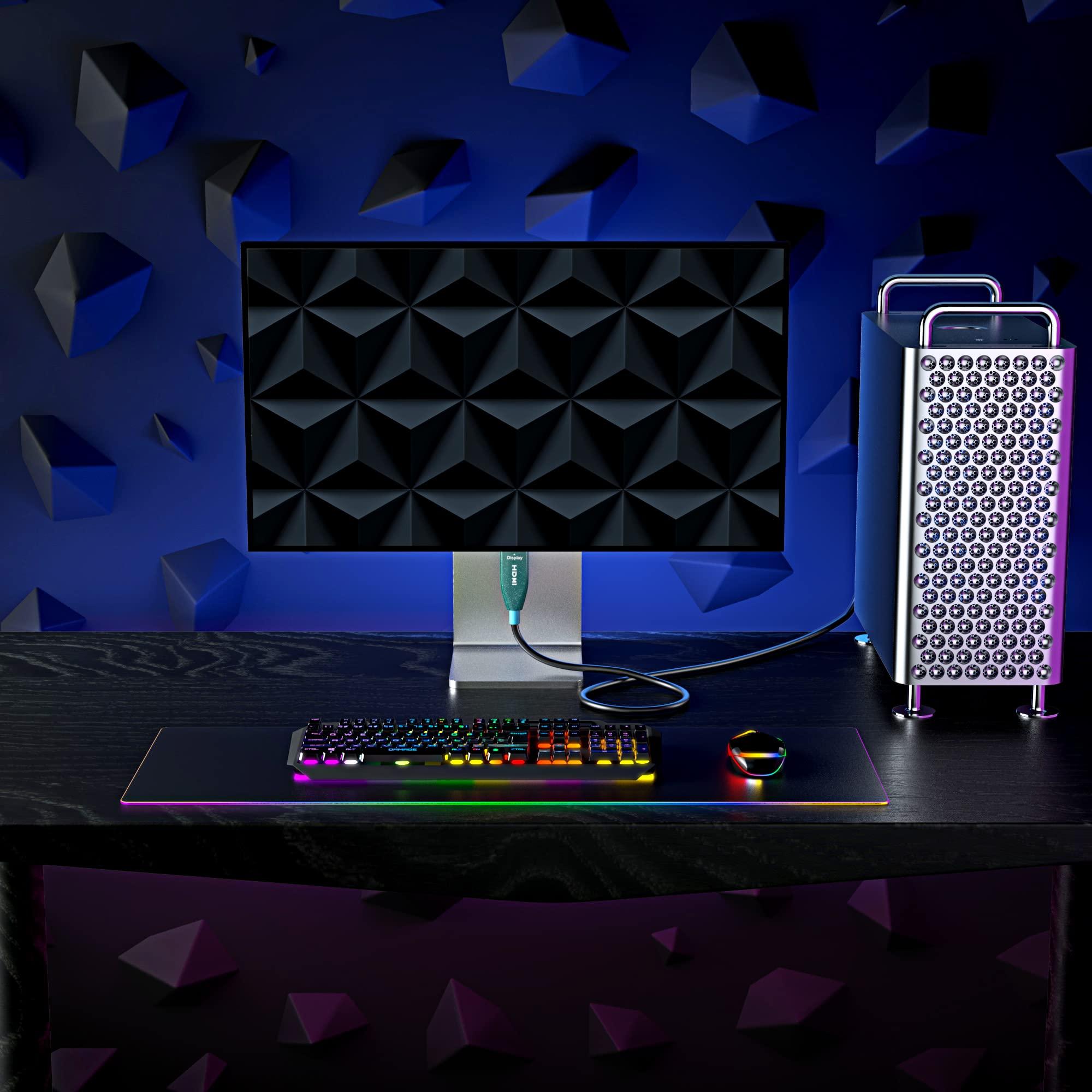 Maximm Maximm 4K HDMI Cable 100 Foot High-Speed Fiber Optic 18Gbps 4K60Hz, Unidirectional 2160p, 1080p, HDCP 2.2, 3D ARC-Compatible