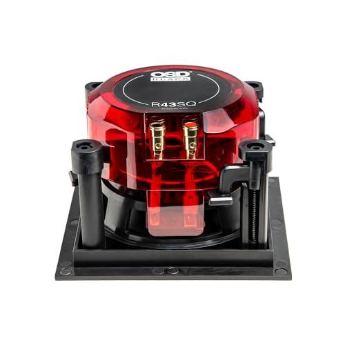 OSD Black OSD Black R43 in-Ceiling 4\" Speaker, Square Grill, Small Aperture, 100W Full-Range 2-Way (Single)