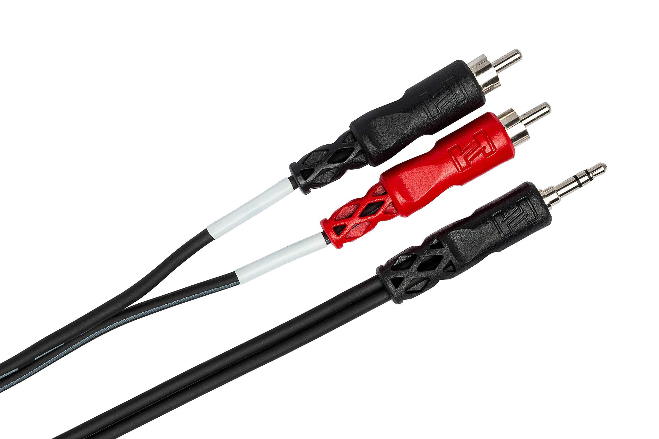 HOSA Hosa CMR-225 Stereo Breakout Cable - 3.5mm TRS Male to Left and Right RCA Male - 25 foot