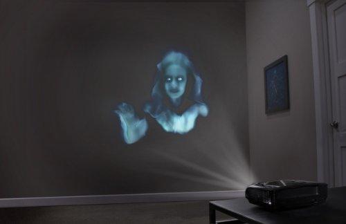 Reaper Brothers Lighting AtmosFear FX Ghostly Apparitions & Bone Chillers DVD Plus Reaper Brothers High Resolution Rear Projection Screen for Virtual Halloween Window Projection Movies