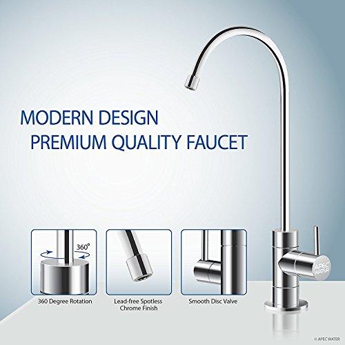 APEC Water Systems APEC Water Systems RO-90 Ultimate Series Top Tier Supreme Certified High Output 90 GPD Ultra Safe Reverse Osmosis Drinking Water Filter System, Chrome Faucet