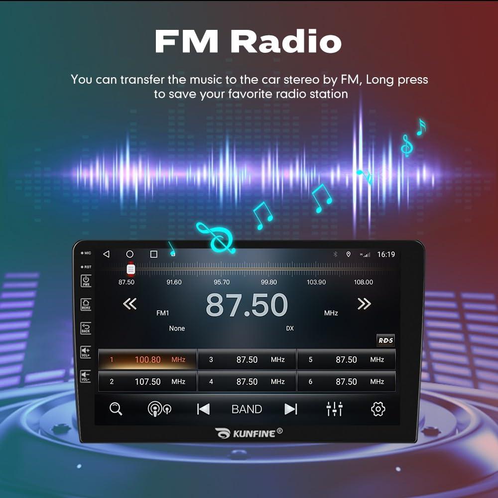 KUNFINE Kunfine Car Android Navigation Stereo GPS Radio Reverse Camera Display 9\" IPS Touchscreen Headunit Tablet Pad Media Player for Suzuki Swift 2010-2016, if Applicable Quad Core 2G+32G