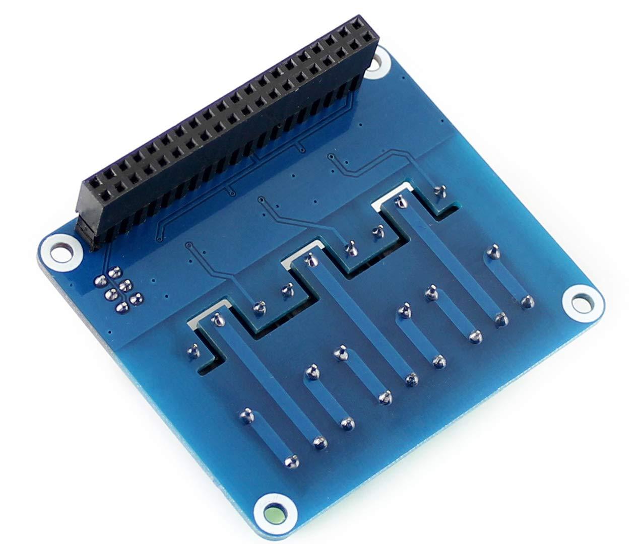 waveshare 3-CH RPi Relay Board RPi Expansion Board, Three Channel Power Relay Module Compatible with Raspberry Pi 5/4B/3B+/3B/Pi Zero W/Zero 2W/Pico/Pico W/Pico 2/Pico 2W, Loads up to 5A 250V AC or 5A 30V DC