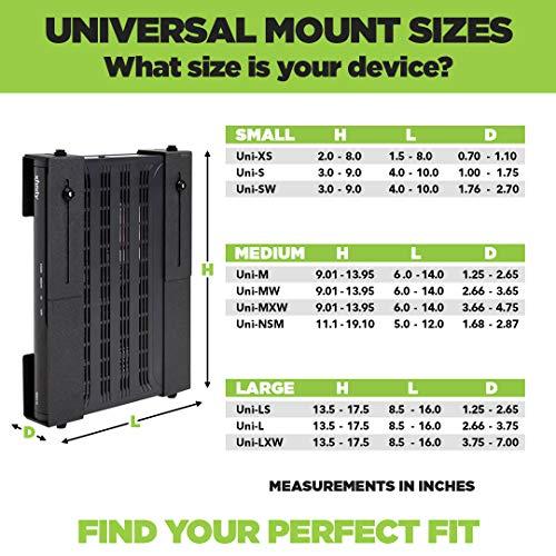 HIDEit Mounts HIDEit Mounts Uni-MXW Mount - Patented in 2015, Made in USA - Adjustable Medium Extra Wide Device Wall Mount, Hide Your Cable TV Box, Video Game Consoles, Receivers, Cable Boxes, Gaming PCs and More