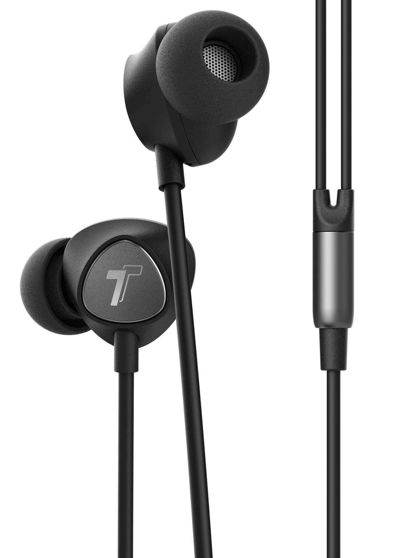Encased Thore Wired iPhone Headphones with Lightning Connector Earphones - MFi Certified by Apple Earbuds Wired in-Ear Microphone and Volume Remote for iPhone (Black)