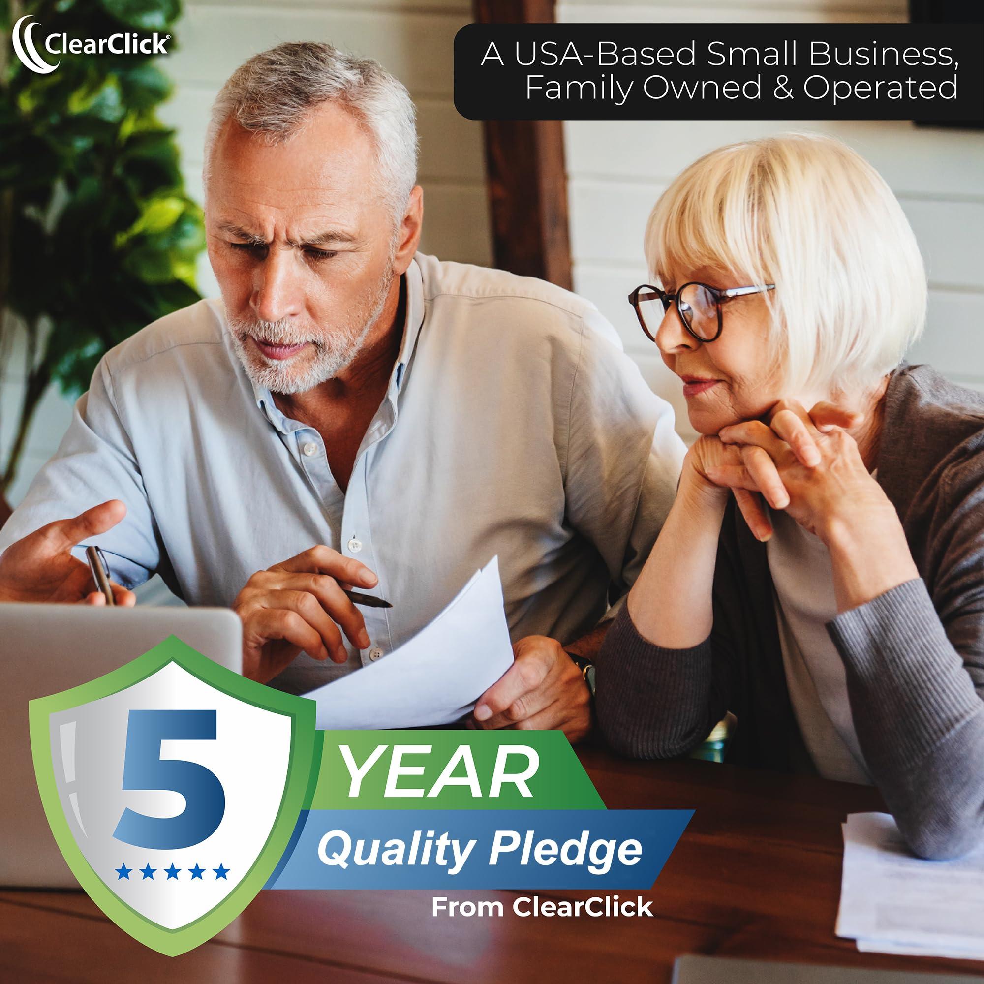 ClearClick ClearClick All-in-One Turntable with 3-Speed Record Player, Bluetooth, CD, Cassette Tape, AM/FM Radio, Aux, USB, Built-in Speakers, Handmade Wooden Exterior