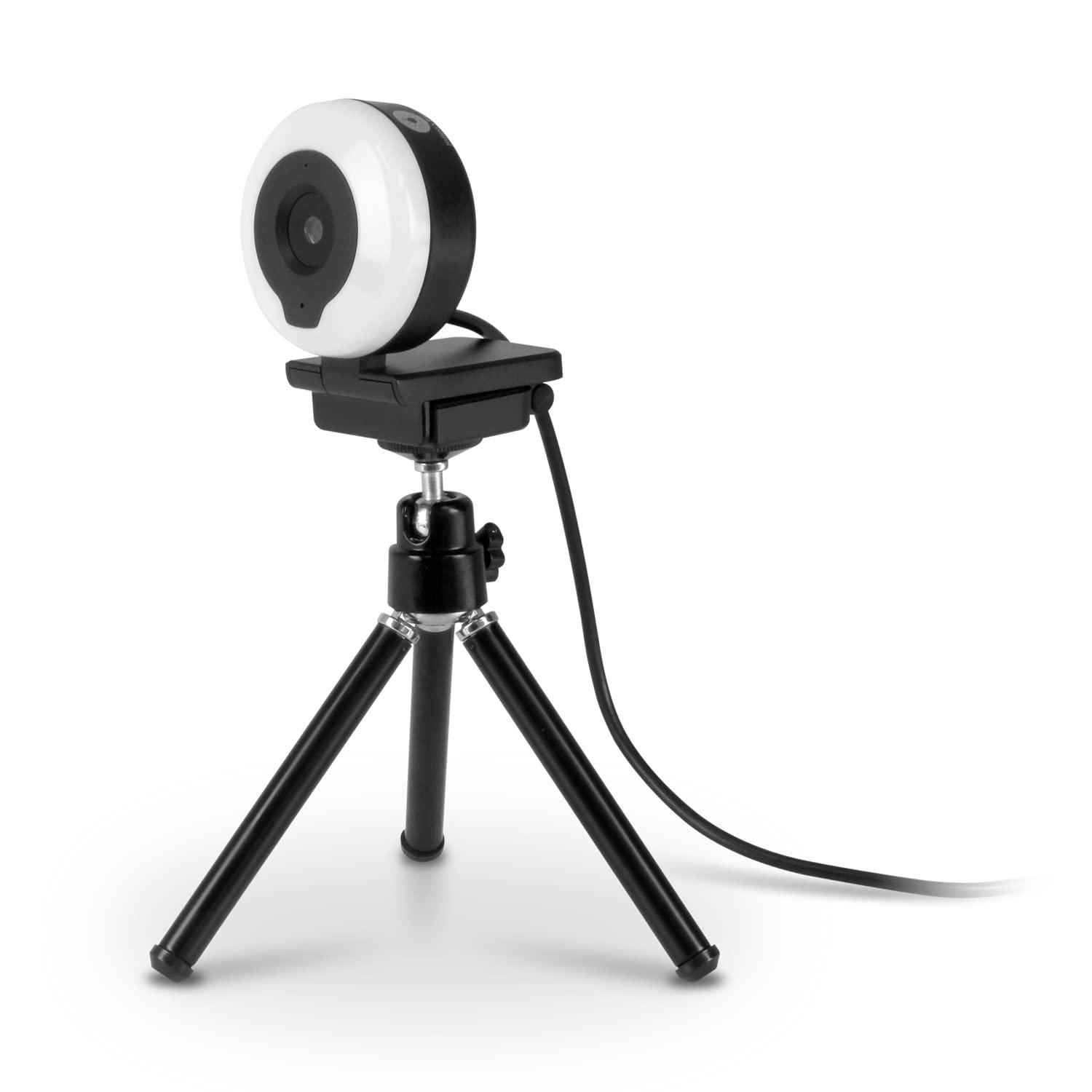Aluratek Aluratek 2K HD Ring Light Webcam with Auto Focus w/Tripod