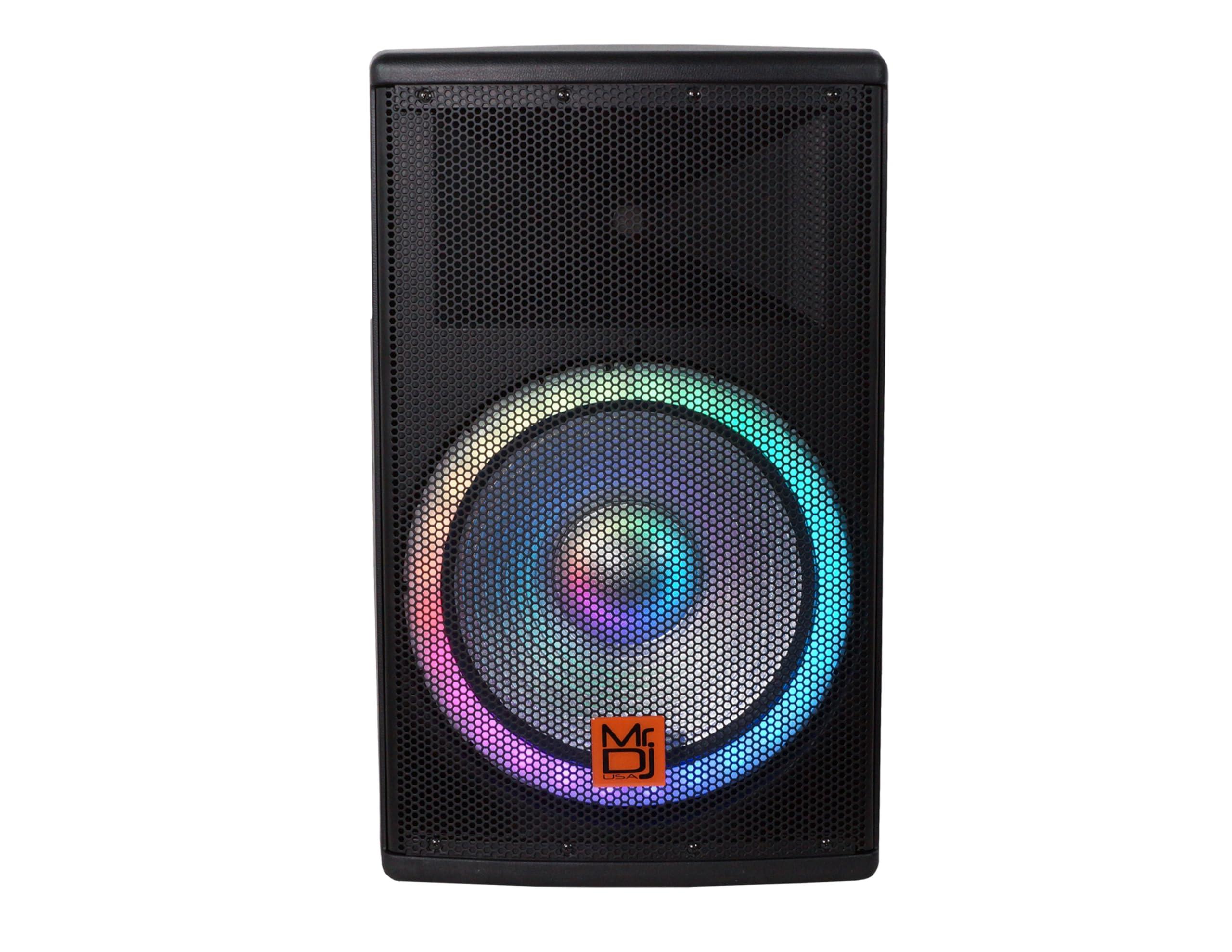 Mr. Dj MR DJ SYNERGY15 Pro Audio Indoor Outdoor Ultra Powerful DJ Bluetooth 4500W Watts Peak, 15" Inch Woofer, Rollable Trolley Speaker with Built in Media Player, FM Radio Tuner, USB, SD Card