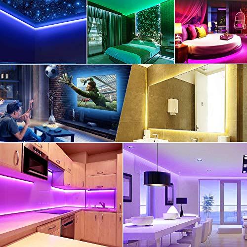 HOUHUI HOUHUI USB LED Strip Lights Kit, 4 Pre-Cut 1.64ft/6.56ft RGB LED Light Strips, Color Changing TV Backlights with Remote, RGB 5050 Bias Lighting for TV, PC, Monitor, Home Theater, DIY Decoration