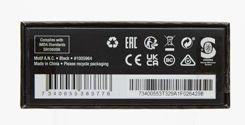 Marshall Marshall Motif True Wireless Noise Canceling Headphones, In Ear, Black