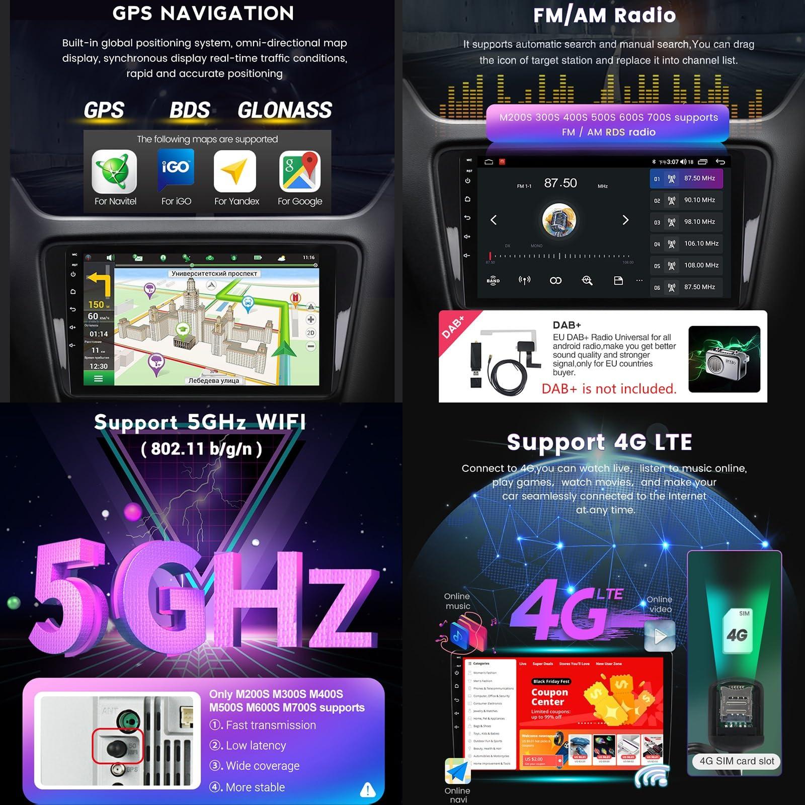 ottspu ottspu Car Radio for Chevrolet Captiva 2011-2016 with Wireless Car-Play, 9\" Touchscreen Android 12 Car Stereo with GPS Navi, Android Auto, WiFi, Bluetooth, RDS FM, USB, Backup Camera,M800s