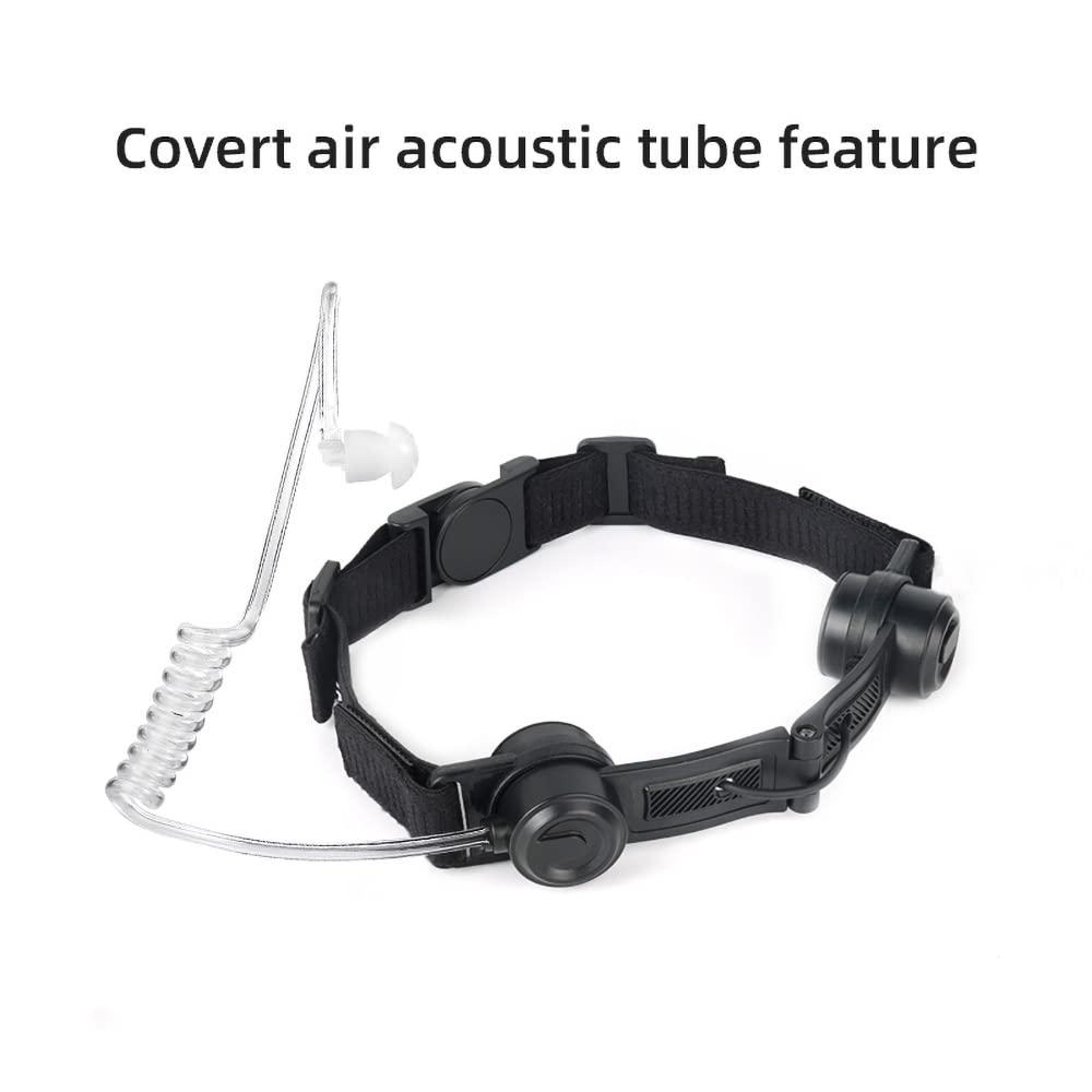 BANDARICOMM BANDARICOMM Tactical Throat Mic Headset for Military, Tactical Laryngophone Earpiece Covert Acoustic Earpiece for Motorola Walkie Talkie Two Way Radios
