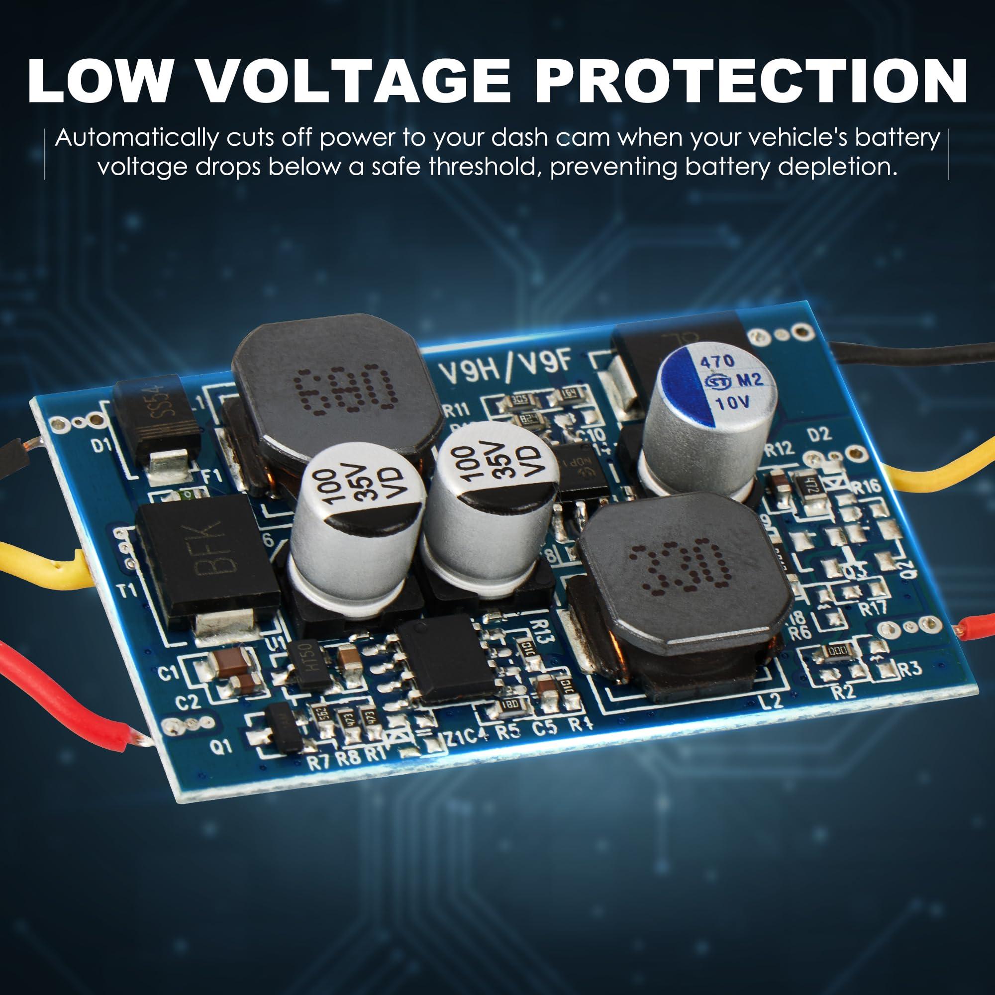 pelsee Pelsee Dash Cam Hardwire Kit, Type-C Full Set Hard Wire Kit Fuse, 12V-24V to 5V Dash Camera Car Charger Cable Kit, Low Voltage Protection, LED Indicator, Double-4 Fuse Cable and Installation Tool