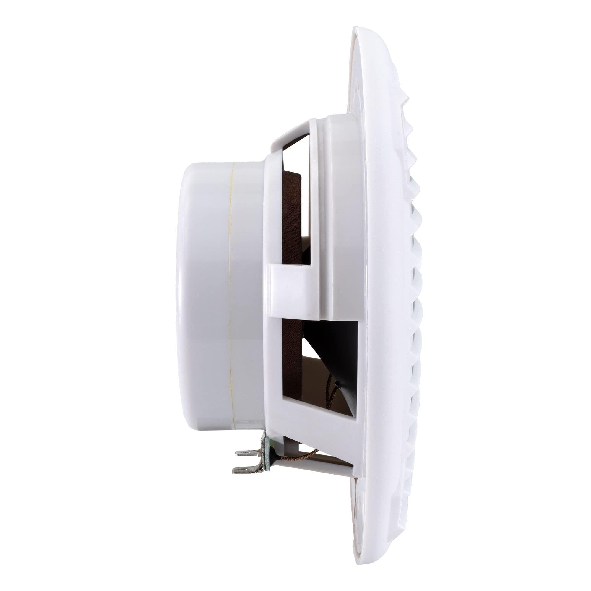 RecPro RecPro RV Speakers | 6.5\" Marine Speaker | Coaxial Style | Color Options | Pair of Speakers (White)