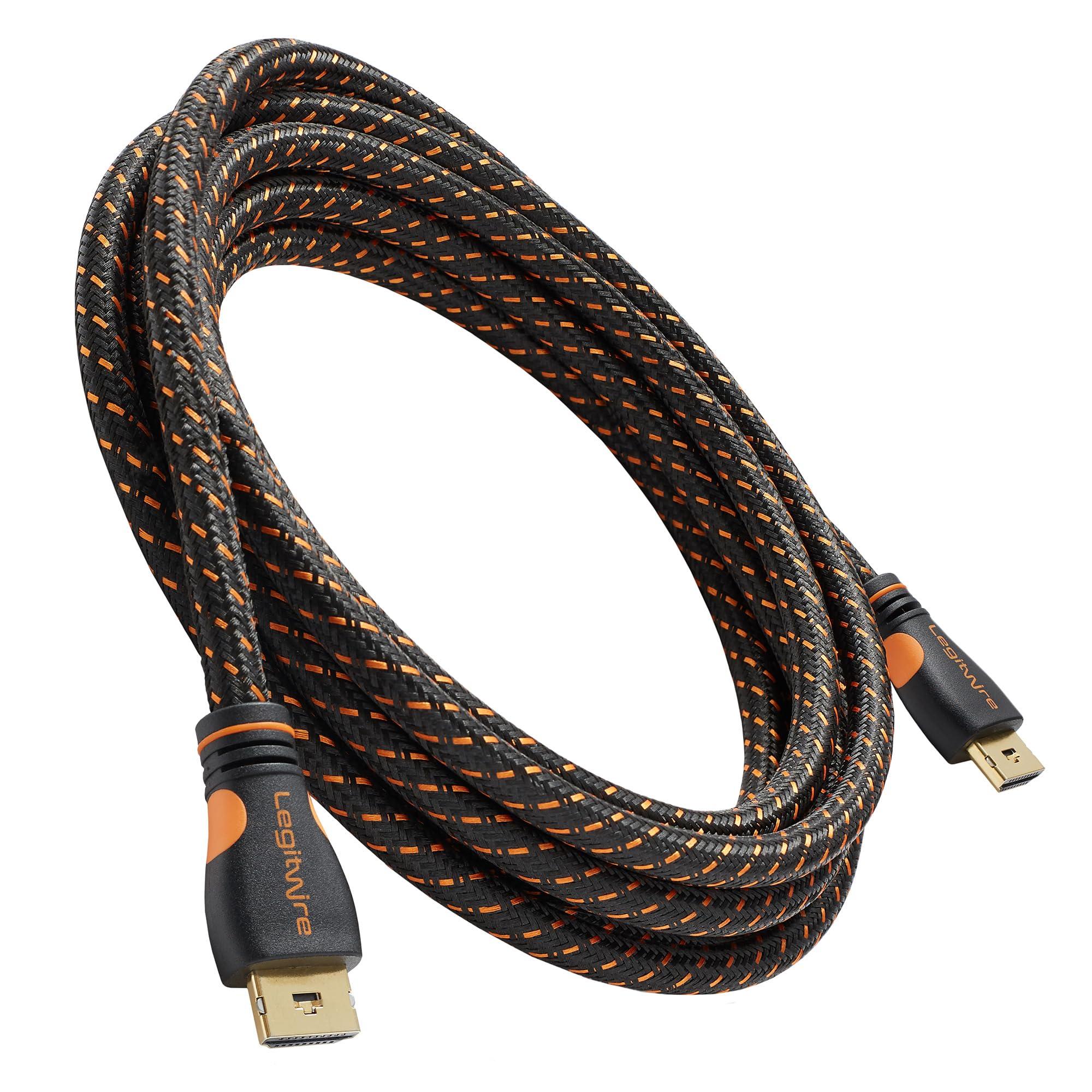 LegitWire LegitWire 10 ft 4K High Speed HDMI Cables, 10 Pack - 18Gbps HDMI 2.0 (4K @ 60hz HDR UHD 4:4:4 Chroma) - Ethernet - Locking Head - Deep Color Ultra HD with ARC, 3D, HDCP 2.2, 28AWG, Gold Plated