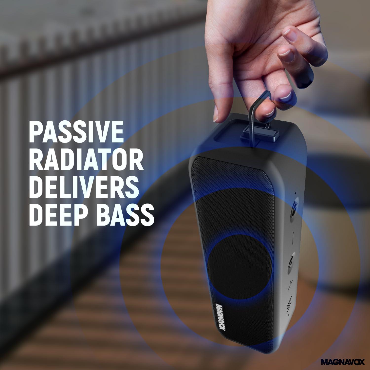 Magnavox Magnavox MMA3928 Waterproof Portable Bluetooth Speaker in Black