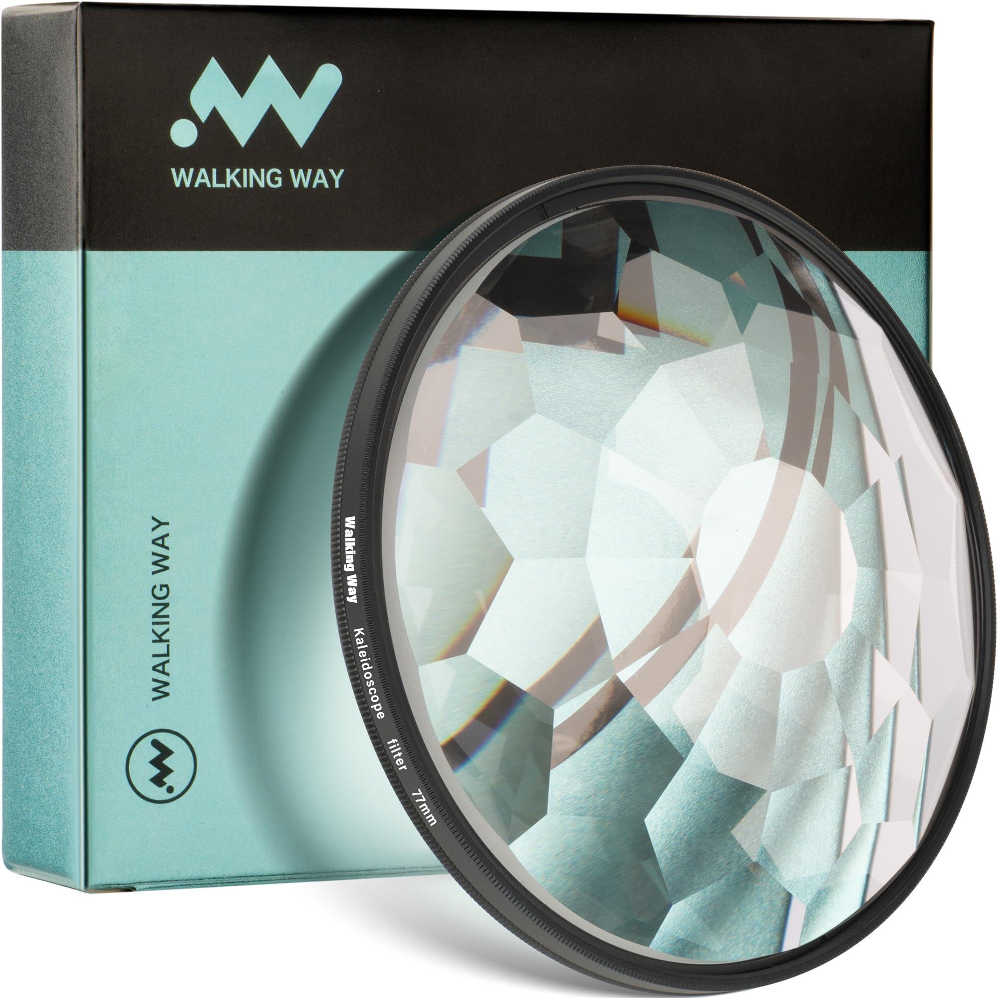 Walking Way Walking Way Kaleidoscope Prism Lens Filter, Special Effect Filters with Multiple Refracting Subjects, Prism Crystal Glass for SLR, Creative Photography (72mm)