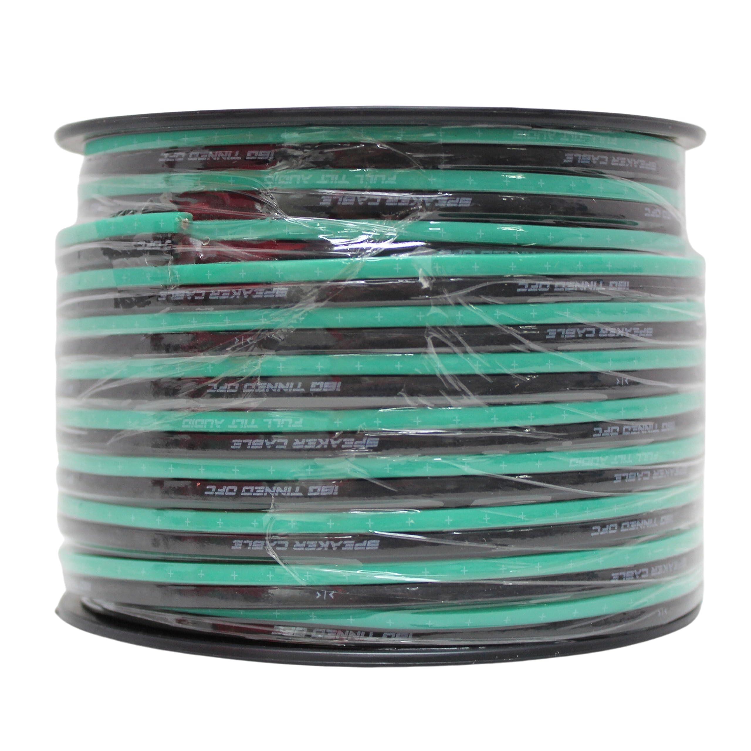 Full Tilt Audio Full Tilt Audio 16GA Tinned Oxygen Free Copper Speaker Wire Teal/Black Lot (5 Foot Coil)