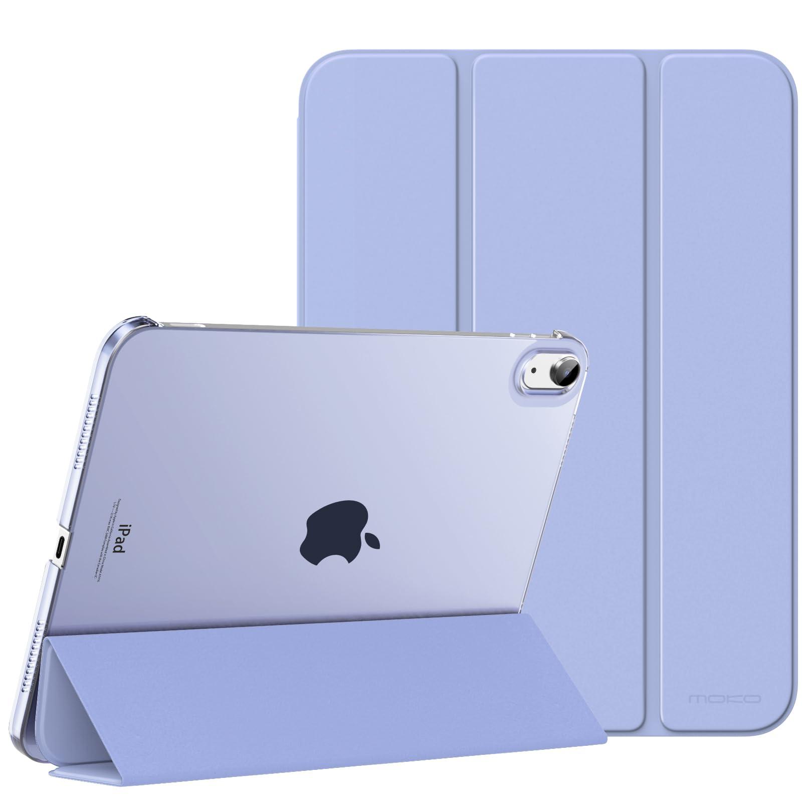 MoKo MoKo for iPad (A16) 11th Generation Case 11 Inch 2025, iPad 10th Generation Case 10.9 Inch 2022, Slim Stand Hard PC Translucent Back Shell Smart Cover, Support Touch ID,Auto Wake/Sleep,Lavender Purple