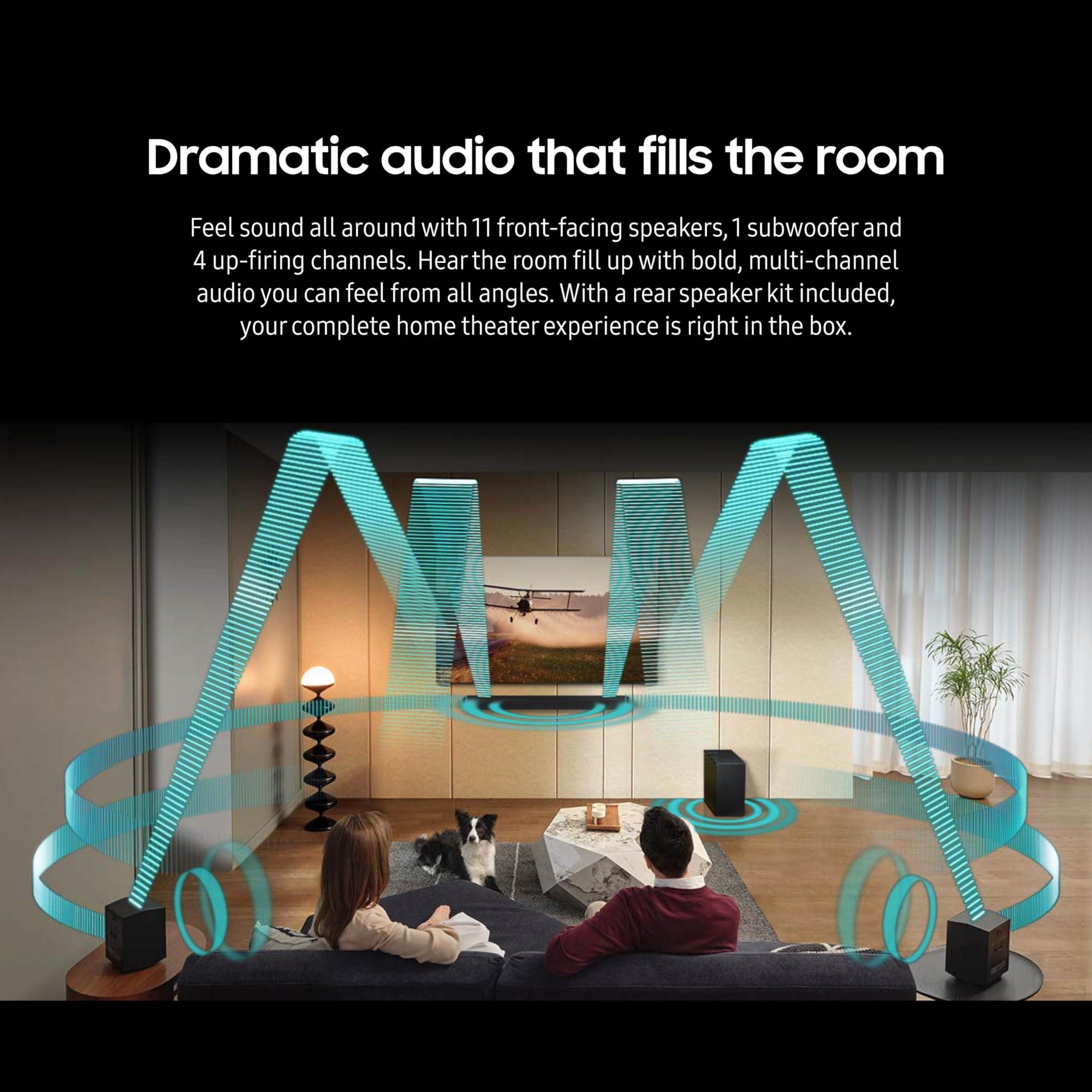 SAMSUNG SAMSUNG Q990D 11.1.4ch Soundbar, HW-Q990D/ZA Bundle with AppleTV 4K 64GB