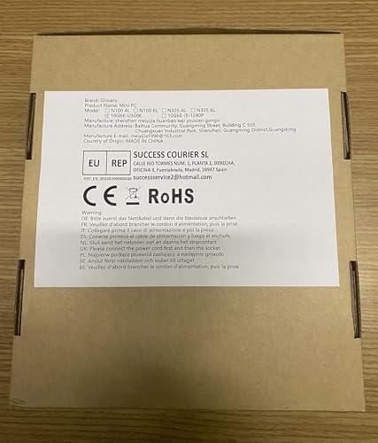 Glovary Glovary Firewall Appliance Dual 10GbE SFP+ U300E, 4 x i226V 2.5GbE LAN Mini PC Router, DDR5 16GB RAM 256GB NVMe SSD, Micro Router Computer, 10Gbit TypeC Port, Windows 11 Pro, OPNsense