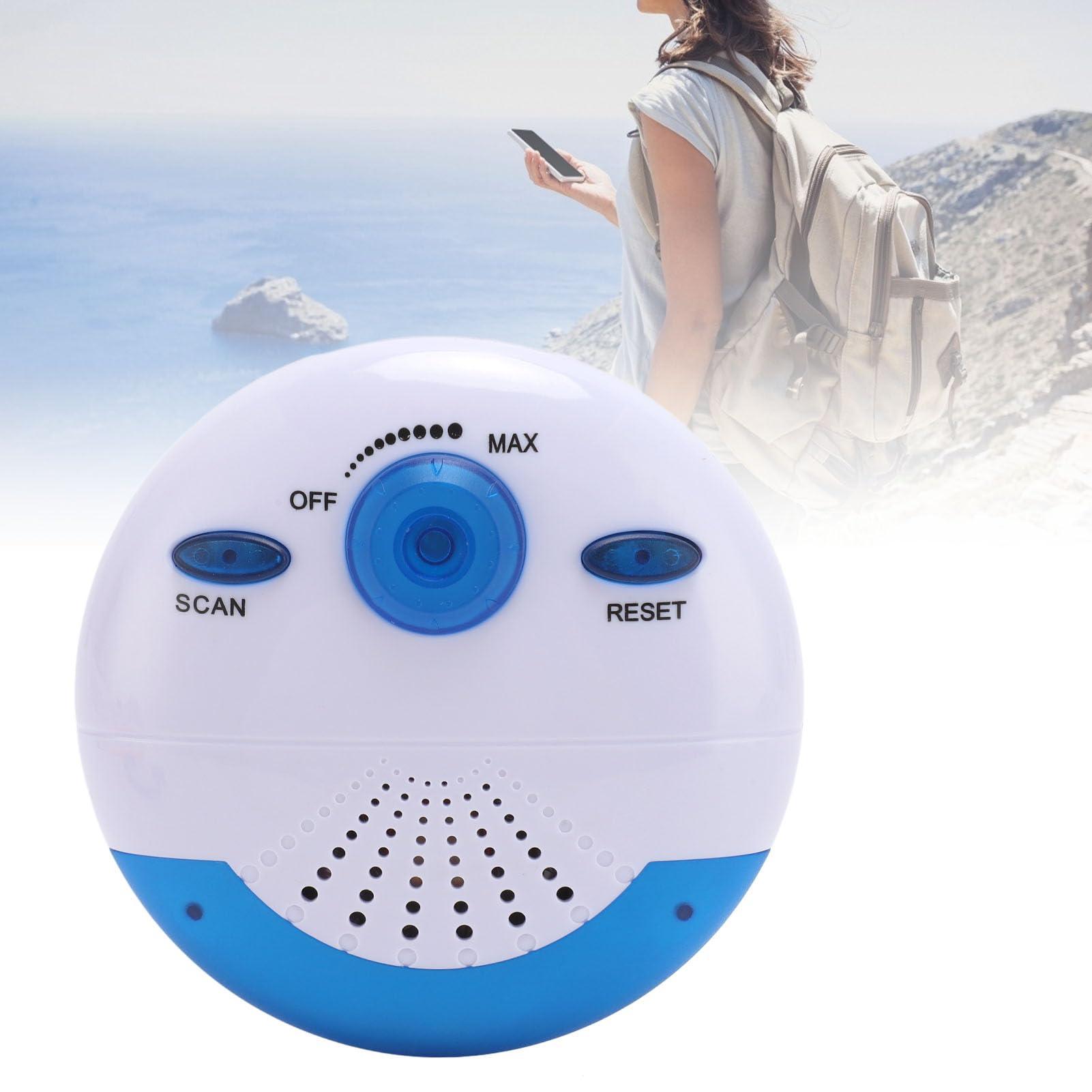 Dpofirs Shower Radio, Mini Portable FM Shower Radio, Built in Speaker for Bathroom Kitchen, Kayaking, Boating, Hiking, Shower Speaker FM Radio with HD Sound