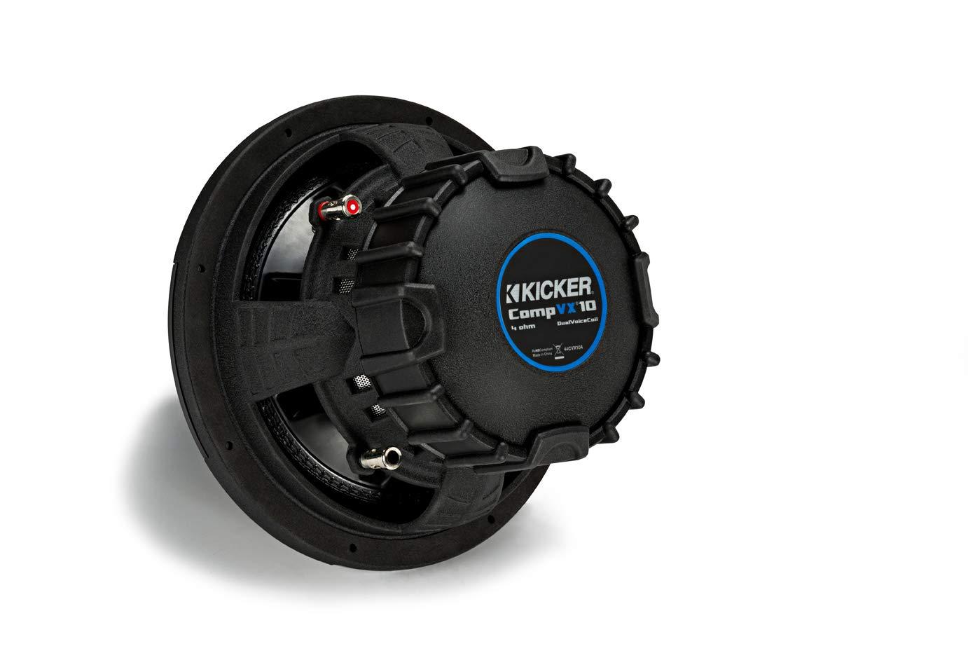 KICKER Kicker CVX104 COMPVX 10\" Subwoofer Dual Voice Coil 4-Ohm 600W