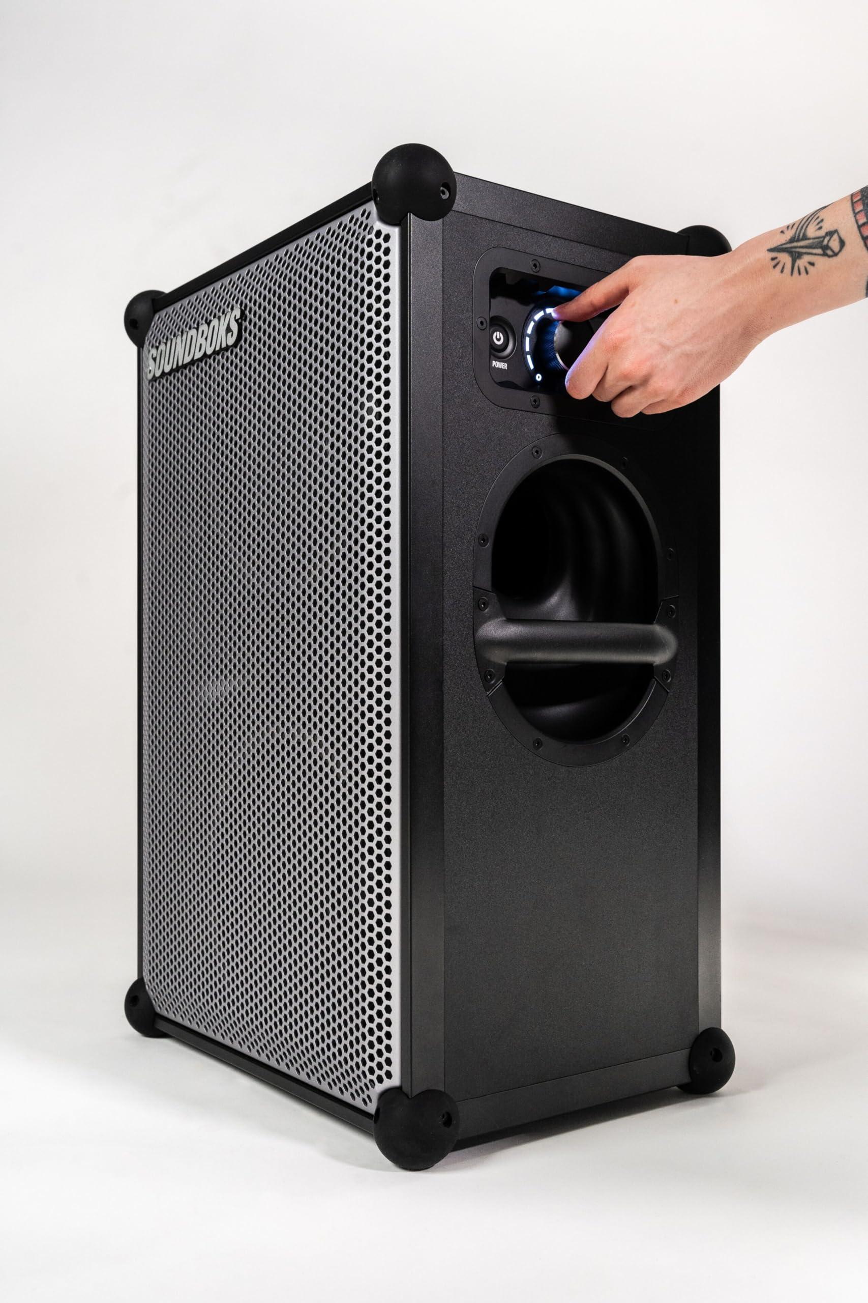 SOUNDBOKS SOUNDBOKS 4 Bluetooth Performance Speaker USB-C Charging Battery Loudest Party Speaker with 40 Hours of Battery Wireless and Portable Speaker - Designed in Denmark 126dB (Metallic Gray)