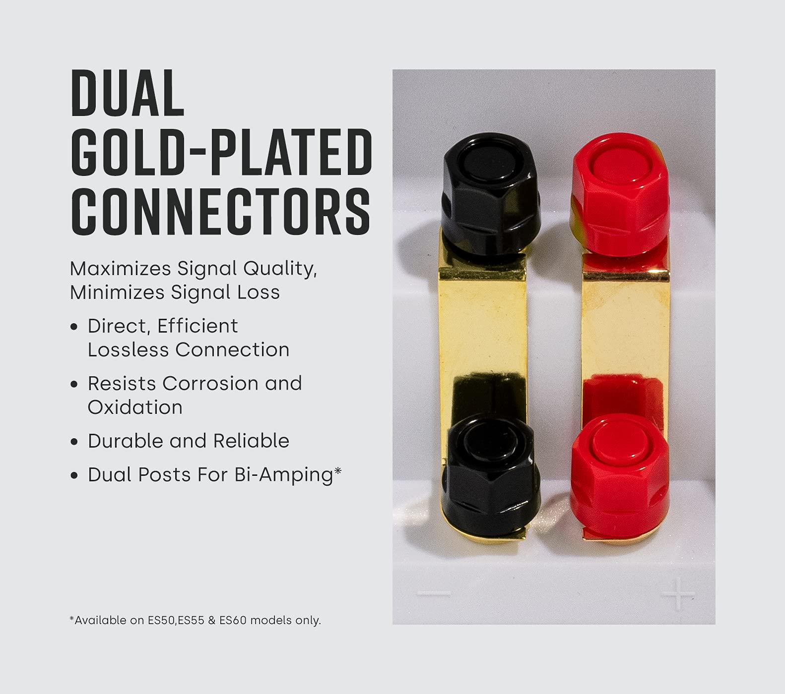 Polk Audio Polk Signature Elite ES50 Tower Speaker - Hi-Res Audio Certified, Dolby Atmos & DTS:X Compatible, 1\" Tweeter & (2) 5.25\" Woofers, Power Port Technology for Effortless Bass, Stunning Black